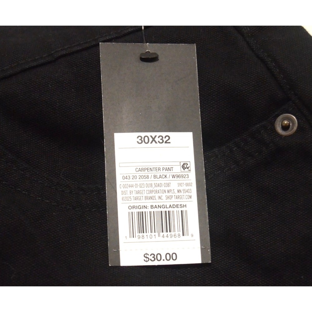 NWT Original Use Men's 30x32" Loose Fit Carpenter Jeans 5-Pockets Hammer Loop - Picture 5 of 5